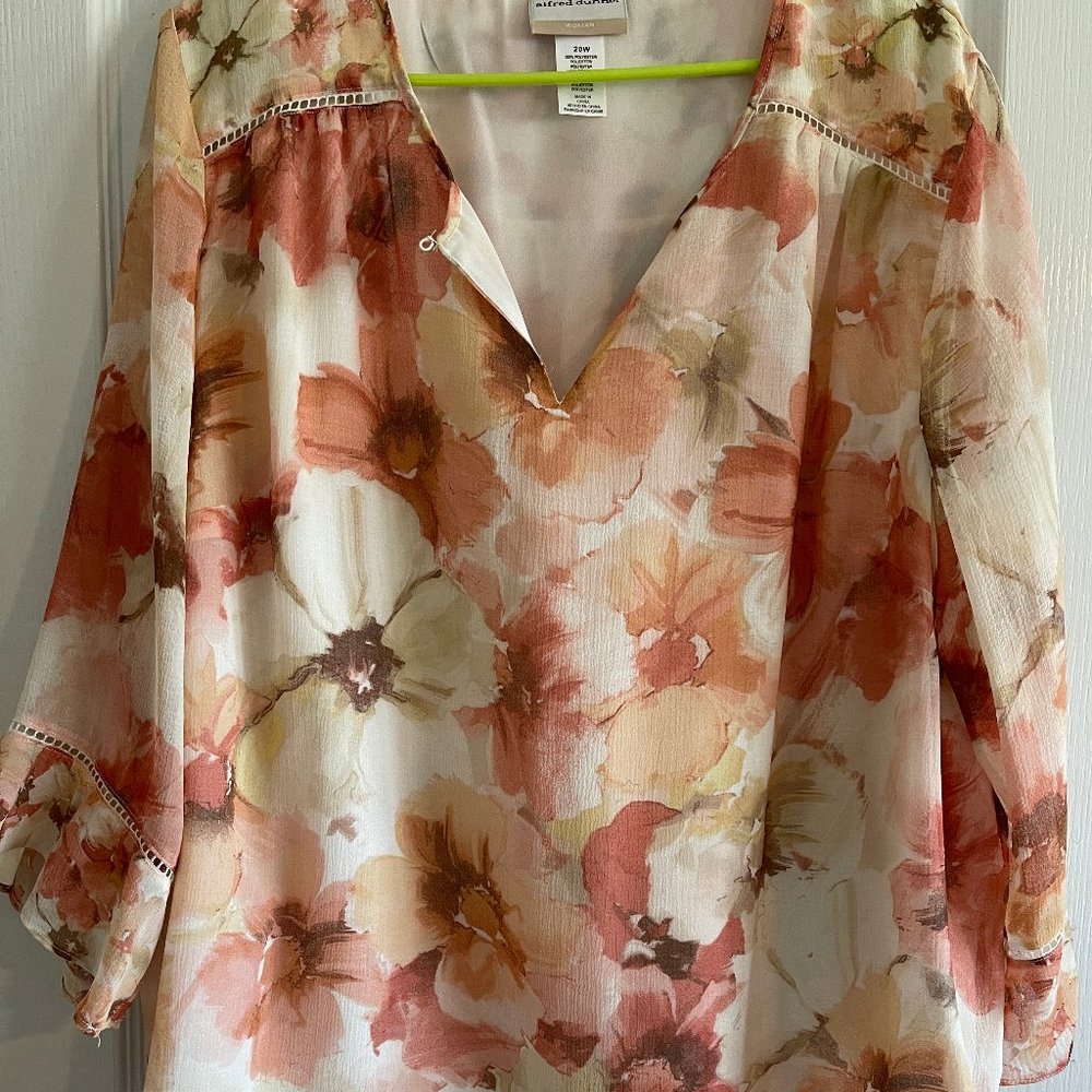 Alfred Dunner flowered blouse 2x